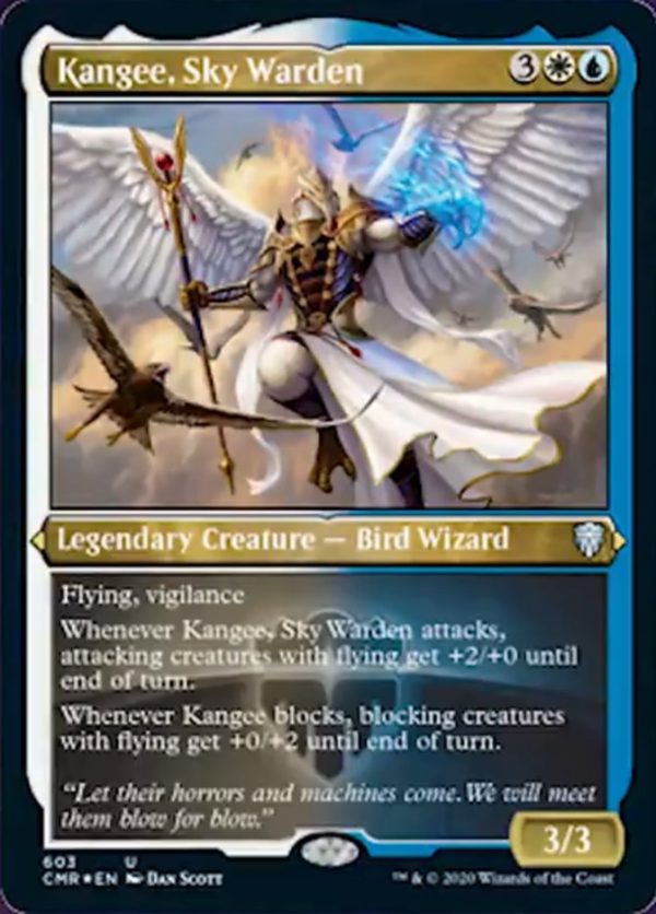 Kangee, Sky Warden (Etched) [Commander Legends] Online Hot Sale